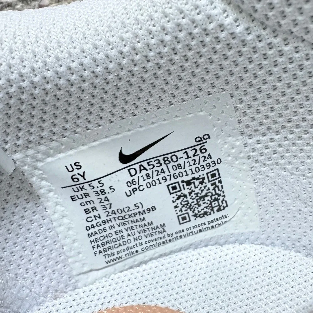Nike Court Legacy White Tan Leather Sneakers DA5380-126 Kids Size 6Y - Picture 5 of 5
